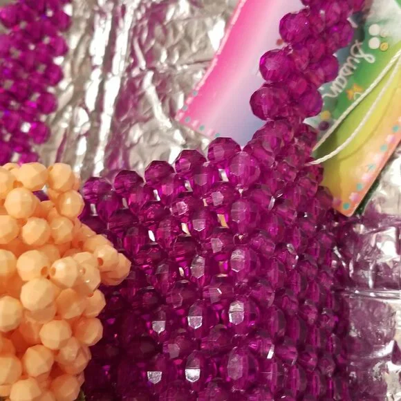 NWT 2021 Susan Alexandra New York Rose Garden Beaded Bag - Picture 6 of 13